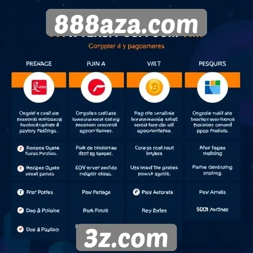 Tipos de pagamentos disponíveis no 888aza.com